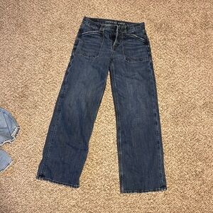 American Eagle Outfitters Relaxed Fit Dark Blue Jeans